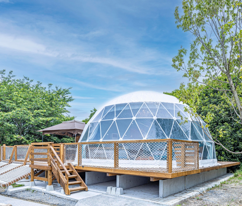 吉井百年公園にグランピング施設「マルッテラ」誕生！自然×絶景×美食を満喫♪